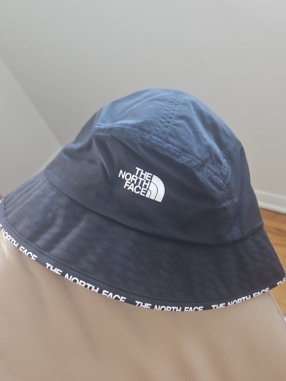 The North Face Navy Blue Bucket Hat with Logo Trim